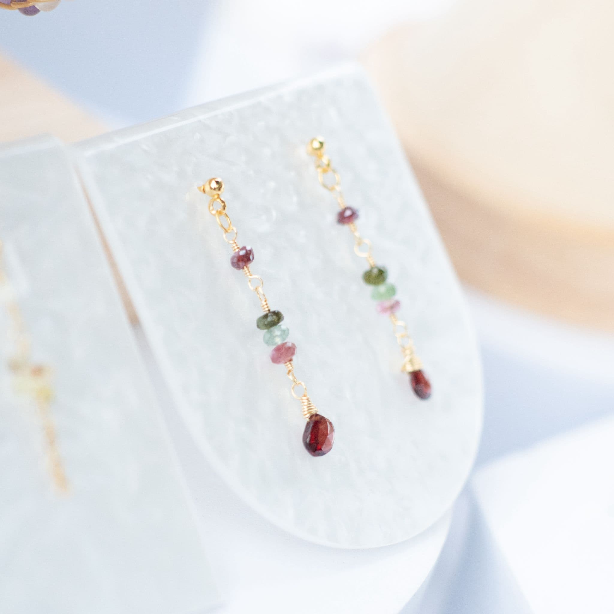 Garnet Drop Earrings